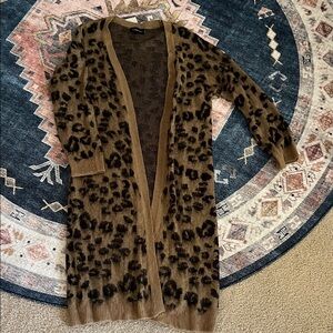 Mustard Seed by Buckle Animal Print Long Cardigan